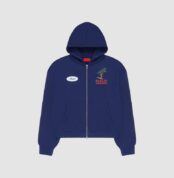Fugazi Beam Zip Hoodie Navy in front side