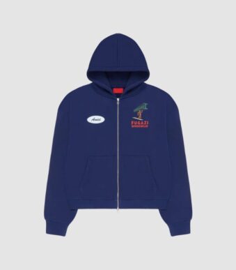 Fugazi Beam Zip Hoodie Navy in front side