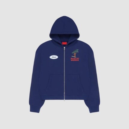 Fugazi Beam Zip Hoodie Navy in front side