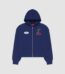 Fugazi Beam Zip Hoodie Navy in front side