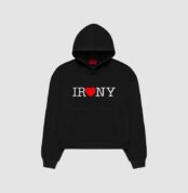 Fugazi Irony Hoodie Black in front side