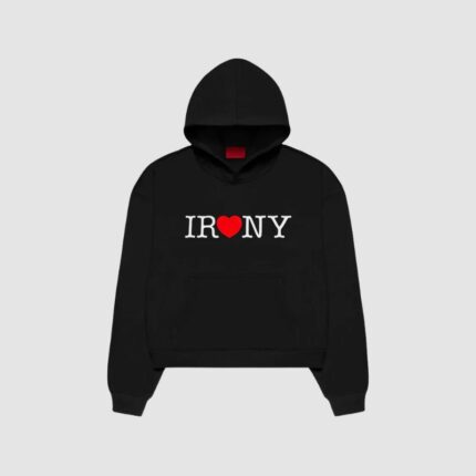 Fugazi Irony Hoodie Black in front side