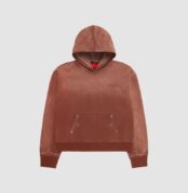 Fugazi Stone Rivet Hoodie Faded Brown in front side