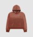 Fugazi Stone Rivet Hoodie Faded Brown in front side