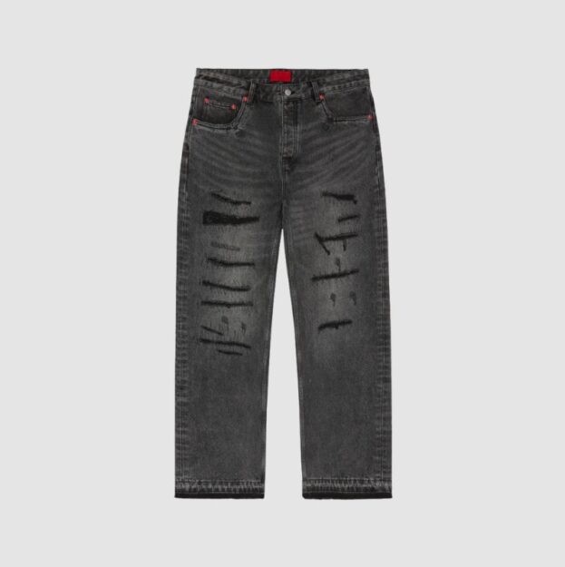Fugazi Stone Rivet SweatPants Black in front side