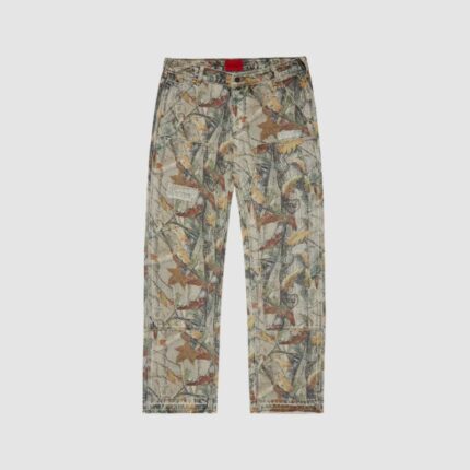 Fugazi Double Knee Work SweatPant Tree Camo in front side