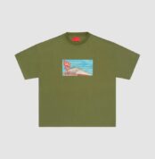 Fugazi Gazi Oil Tee Olive in front side