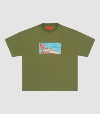 Fugazi Gazi Oil Tee Olive in front side