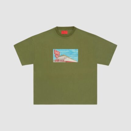 Fugazi Gazi Oil Tee Olive in front side
