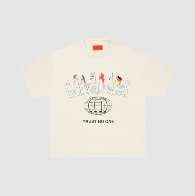 Fugazi Gazi World Order Tee Cream in front side