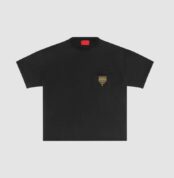 Fugazi Medallion Pocket Tee Washed Black in front side